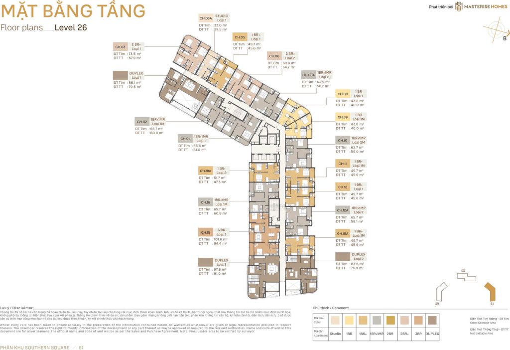 Southern Square 6 S1 Tầng 26 Southern Square Masteri Sky Quarter