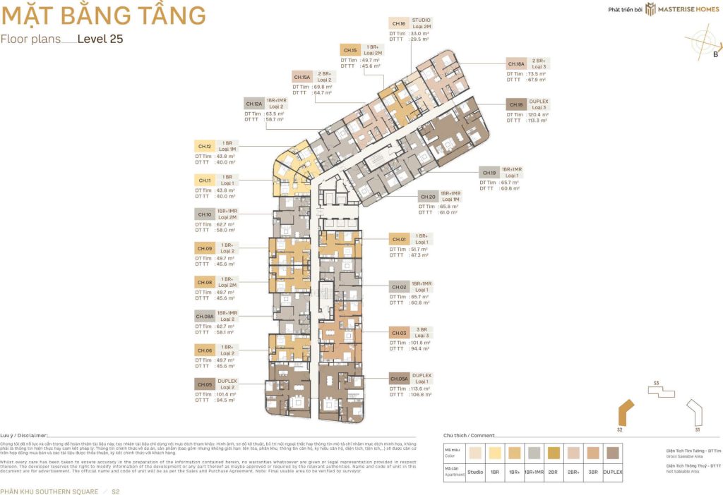 Southern Square 9 S2 Tầng 25 Southern Square Masteri Sky Quarter