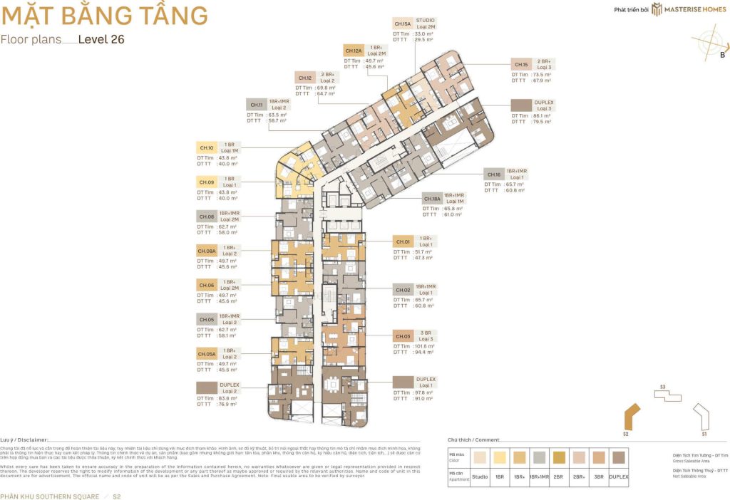 Southern Square 10 S2 Tầng 26 Southern Square Masteri Sky Quarter