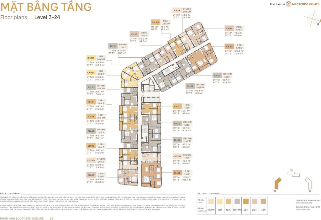Southern Square 8 S2 Tầng 3-24 Southern Square Masteri Sky Quarter