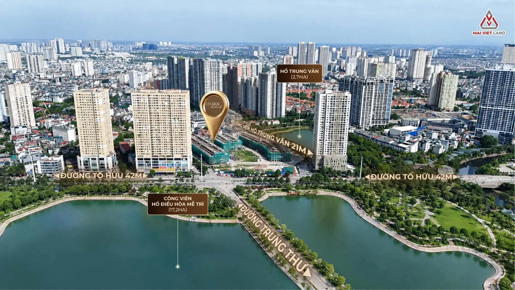 Central Lakeside liền kề 3 hồ điều hòa diện tích lớn
